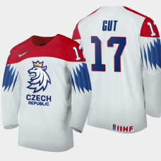 Men Czech Republic Michal Gut #17 2021 IIHF World Junior Championship Home White Jersey