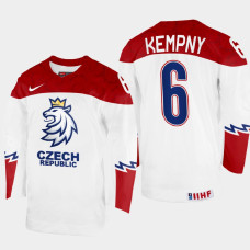 Michal Kempny 2022 IIHF World Championship Czechia Hockey Jersey White #6 Uniform