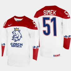 Radim Simek 2022 IIHF World Championship Czechia Hockey Jersey White #51 Uniform