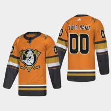 Anaheim Ducks Custom #00 2021 Alternate Authentic Orange Jersey