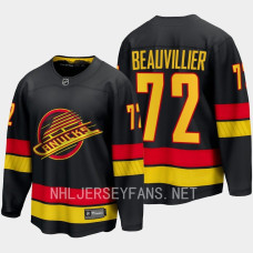 Anthony Beauvillier #72 Vancouver Canucks 2023-24 Alternate Breakaway Player Black Jersey
