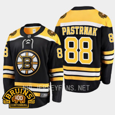 Boston Bruins David Pastrnak 2023-24 100th Centennial Black #88 Jersey Home