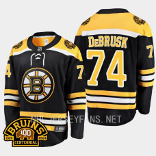 Boston Bruins Jake DeBrusk 2023-24 100th Centennial Black #74 Jersey Home