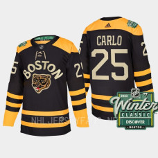 Boston Bruins #25 Brandon Carlo 2023 Winter Classic Authentic Black Jersey