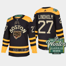 Boston Bruins #27 Hampus Lindholm 2023 Winter Classic Authentic Black Jersey
