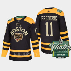 Boston Bruins #11 Trent Frederic 2023 Winter Classic Authentic Black Jersey