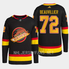 Vancouver Canucks Anthony Beauvillier Black Authentic Primegreen Third Jersey 2023-24