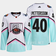 Elias Pettersson 2023 NHL All-Star Western Conference Vancouver Canucks White Authentic #40 Jersey