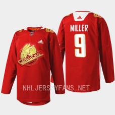 J.T. Miller Vancouver Canucks 2023 Lunar New Year Red #9 Jersey Rabbit Warm-up