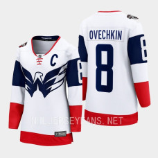 Washington Capitals Alexander Ovechkin #8 White 2023 NHL Stadium Series Breakaway Player Jersey Women