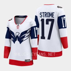 Washington Capitals Dylan Strome #17 White 2023 NHL Stadium Series Breakaway Player Jersey Women