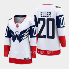 Washington Capitals Lars Eller #20 White 2023 NHL Stadium Series Breakaway Player Jersey Women