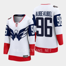 Washington Capitals Nicolas Aube-Kubel #96 White 2023 NHL Stadium Series Breakaway Player Jersey Women