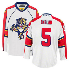 Florida Panthers Aaron Ekblad #5 White Away Authentic Jersey With 2023 Stanley Cup Patch