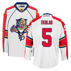 Florida Panthers Aaron Ekblad #5 White Away Jersey With 2023 Stanley Cup Patch