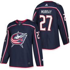 Columbus Blue Jackets #27 Ryan Murray Navy 2018 New Season Home Authentic Jersey With Anniversary Patch
