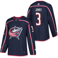 Columbus Blue Jackets #3 Seth Jones Navy 2018 New Season Home Authentic Jersey With Anniversary Patch