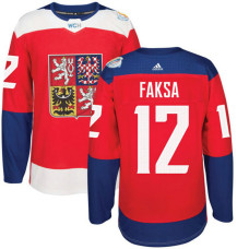 Czech Republic Team 2016 World Cup of Hockey #12 Radek Faksa Red Premier Jersey