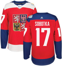 Czech Republic Team 2016 World Cup of Hockey #17 Vladimir Sobotka Red Premier Jersey