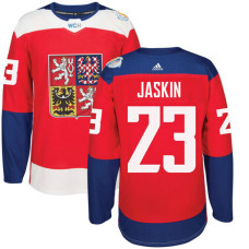 Czech Republic Team 2016 World Cup of Hockey #23 Dmitrij Jaskin Red Premier Jersey