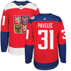 Czech Republic Team 2016 World Cup of Hockey #31 Ondrej Pavelec Red Premier Jersey