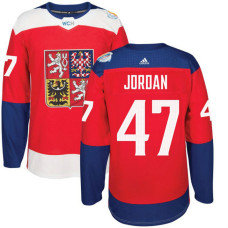 Czech Republic Team 2016 World Cup of Hockey #47 Michal Jordan Red Premier Jersey