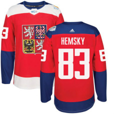 Czech Republic Team 2016 World Cup of Hockey #83 Ales Hemsky Red Premier Jersey