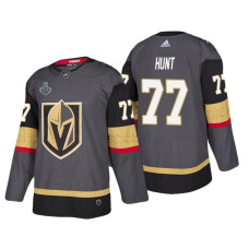 Vegas Golden Knights #77 Brad Hunt Grey Bound Patch Authentic Player Jersey With 2023 Stanley Cup Patch