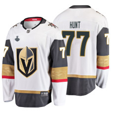 Vegas Golden Knights #77 Brad Hunt Breakaway Road White Jersey With 2023 Stanley Cup Patch