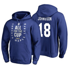 Toronto Maple Leafs #18 Andreas Johnsson Blue 2018 Stanley Cup Playoffs Hoodie