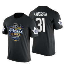Toronto Maple Leafs #31 Frederik Andersen Black 2018 Stadium Series T-shirt