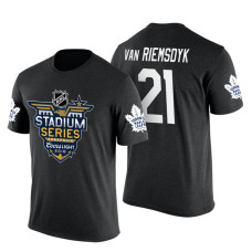 Toronto Maple Leafs #21 James Van Riemsdyk Black 2018 Stadium Series T-shirt