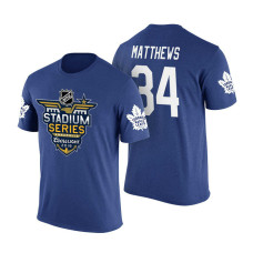 Toronto Maple Leafs #34 Auston Matthews Blue 2018 Stadium Series T-shirt