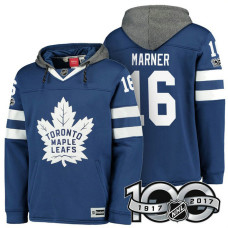Toronto Maple Leafs #16 Mitchell Marner Blue 2017 Anniversary Patch Hoodie
