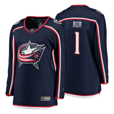 Women's Columbus Blue Jackets Navy Mother's Day #1 Mom Jersey