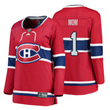 Women's Montreal Canadiens Red Mother's Day #1 Mom Jersey