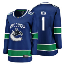 Women's Vancouver Canucks Blue Mother's Day #1 Mom Jersey
