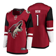 Women's Arizona Coyotes Maroon Mother's Day #1 Mom Jersey