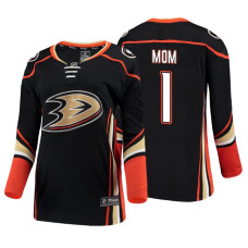 Women's Anaheim Ducks Black Mother's Day #1 Mom Jersey
