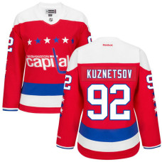 Women's Capitals #92 Evgeny Kuznetsov Red Premier Alternate Jersey