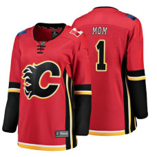 Women's Calgary Flames Red Mother's Day #1 Mom Jersey