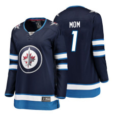 Women's Winnipeg Jets Navy Mother's Day #1 Mom Jersey