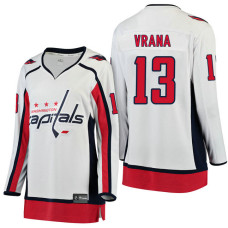 Women's Washington Capitals #13 Jakub Vrana White Breakaway Away Jersey