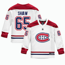 Youth Montreal Canadiens #65 Andrew Shaw White 2018 New Season Team Road Jersey