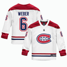 Youth Montreal Canadiens #6 Shea Weber White 2018 New Season Team Road Jersey