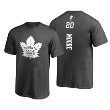 Toronto Maple Leafs #20 Dominic Moore Heathered Gray 2018 Fanatics Branded Backer T-shirt