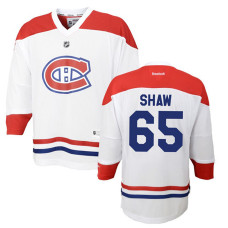 Youth Montreal Canadiens Andrew Shaw #65 White Away Premier Jersey