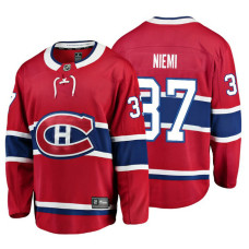 Youth Montreal Canadiens #37 Antti Niemi Red Home Breakaway Player Jersey