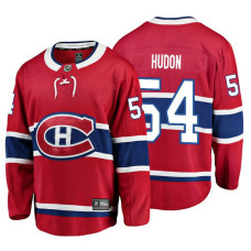 Youth Montreal Canadiens #54 Charles Hudon Red Home Breakaway Player Jersey